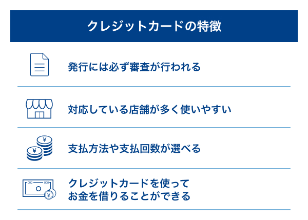 クレジットカードの特長