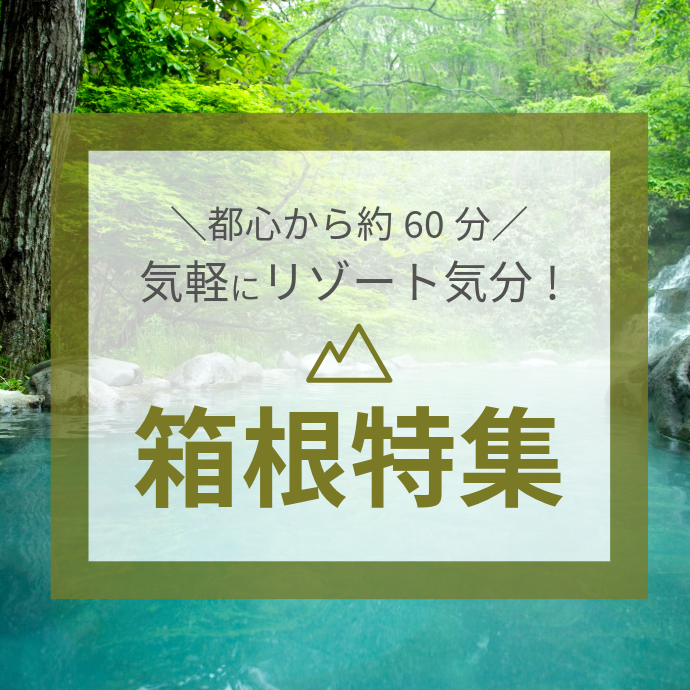 セゾンカード優待都心から約60分気軽にリゾート気分！箱根特集